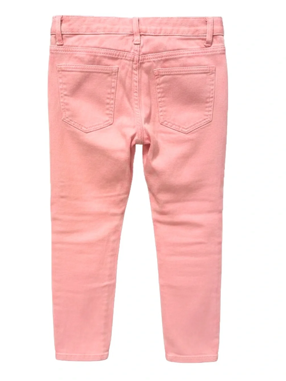 Girls Size 10 Pink Distressed Ripped Denim Jeans with Teddy Bear Patch Cute Kids